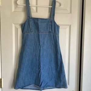 Women’s denim mini dress.